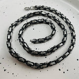 Flat Byzantine Chain Stainless Steel Necklace | Gthic.com