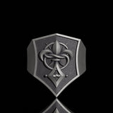Fleur-De-Lis Sterling Silver Christian Ring | Gthic.com