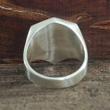 Anello teschio in argento sterling con gabbia