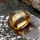 Floral Design Stainless Steel Ring | Gthic.com