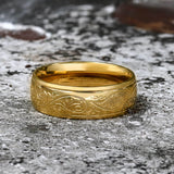 Floral Design Stainless Steel Ring