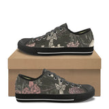 Flowers And Cross Print Canvas Shoes 01 | Gthic.com