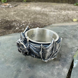 Flying Dragon Sterling Silver Animal Spinner Ring