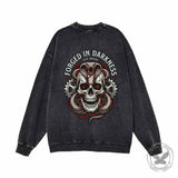 Forged In Darkness Skull Snake Vintage Washed Sweatshirt | Gthic.com