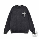Forged In Darkness Skull Snake Vintage Washed Sweatshirt | Gthic.com