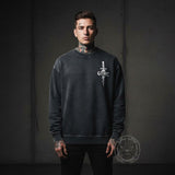Forged In Darkness Skull Snake Vintage Washed Sweatshirt | Gthic.com