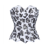 French Lace Mesh Hollow Out Court Overbust Corset