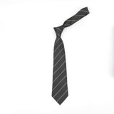 Geometric Check Striped Polyester Tie