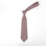 Geometric Check Striped Polyester Tie