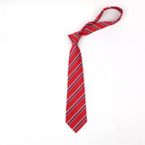 Geometric Check Striped Polyester Tie | Gthic.com