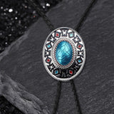 Geometric Gemstone Adjustable Bolo Tie | Gthic.com