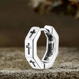 Geometric Hollow Cross Stainless Steel Earrings