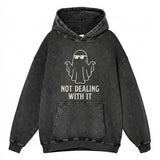 Ghost Not Dealing With It Vintage Washed Hoodie | Gthic.com