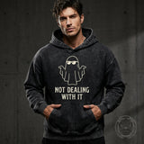 Ghost Not Dealing With It Vintage Washed Hoodie | Gthic.com