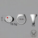 Give My Heart To You Red Gem Sterling Silver Skull Ring