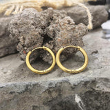 Gold Cross Stainless Steel Hoop Earrings