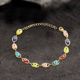 Gold Plated Evil Eye Stainless Steel Bracelet | Gthic.com