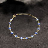 Gold Plated Evil Eye Stainless Steel Bracelet | Gthic.com
