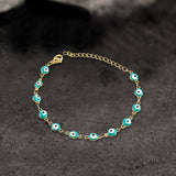 Gold Plated Evil Eye Stainless Steel Bracelet | Gthic.com