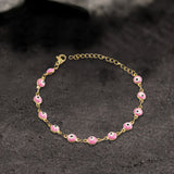 Gold Plated Evil Eye Stainless Steel Bracelet | Gthic.com