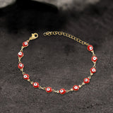 Gold Plated Evil Eye Stainless Steel Bracelet | Gthic.com