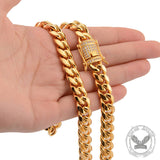 Golden Thick Cuban Chain Stainless Steel Necklace | Gthic.com