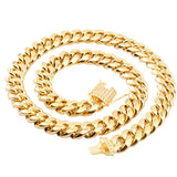 Golden Thick Cuban Chain Stainless Steel Necklace | Gthic.com