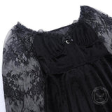 Gothic A Line Polyester Mini Dress