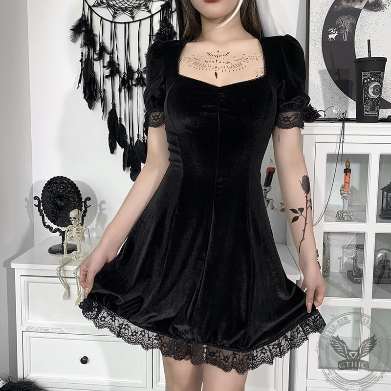 Gothic A Line Polyester Mini Dress Gothic A Line Polyester Mini Dress