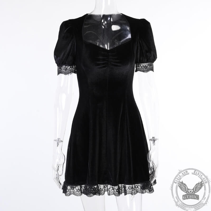 Gothic A Line Polyester Mini Dress Gothic A Line Polyester Mini Dress