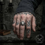 Gothic Anatomical Heart Thorns Sterling Silver Ring | Gthic.com