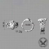 Gothic Anatomical Heart Thorns Sterling Silver Ring