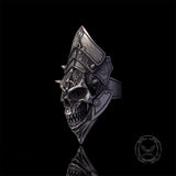 Gothic Armor Skull Sterling Silver Knuckle Ring