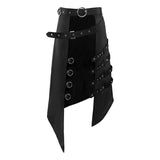 Gothic Asymmetrical Polyester Men's Overskirt | Gthic.com