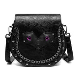 Gothic Bat Eye PU Leather Punk Crossbody Bag | Gthic.com