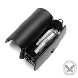 Bolso de cuero con bordado de calavera gótica