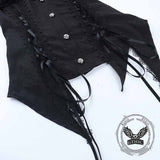 Gothic Bell Sleeve Slim Fit Versatile Lace-Up Shirt