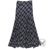 Gothic Black And White Checkered Irregular Skirt