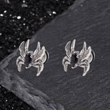 Gothic Black Gem Spider Stainless Steel Animal Earrings | Gthic.com