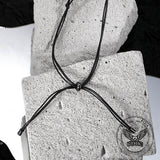 Gothic Black Gemstone Cross Alloy Clavicle Necklace