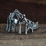 Gothic Cathedral Sterling Silver Cross Ring | Gthic.com