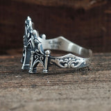 Gothic Cathedral Sterling Silver Cross Ring