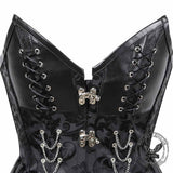 Gothic Chain Design Jacquard Steel Bone Corset
