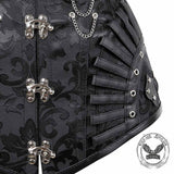 Gothic Chain Design Jacquard Steel Bone Corset