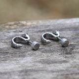 Gothic Cobra Snake Stainless Steel Stud Earrings