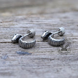 Gothic Cobra Snake Stainless Steel Stud Earrings