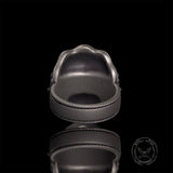 Gothic Cracked Mask Crown Sterling Silver Ring