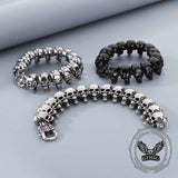 Gothic Cracked Skull Stainless Steel Bracelet