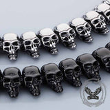 Gothic Cracked Skull Stainless Steel Bracelet