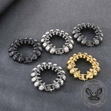 Gothic Cracked Skull Stainless Steel Bracelet 01 | Gthic.com